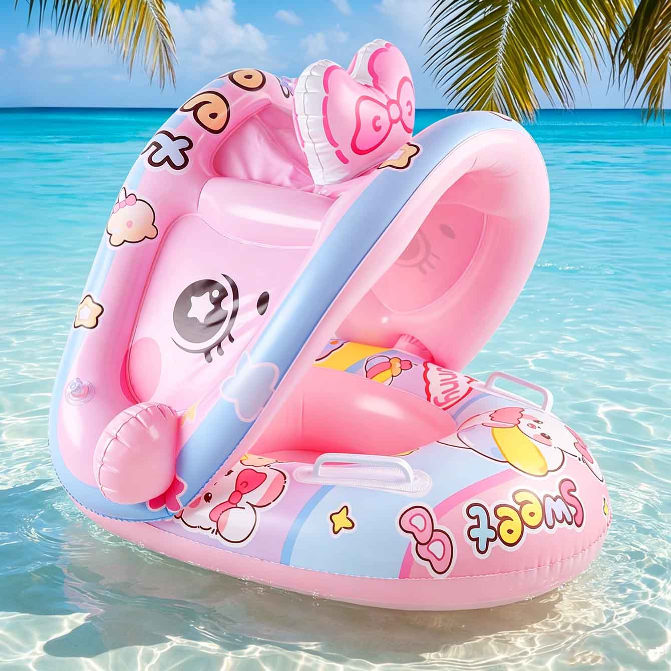 1PC Inflatable Pool Float Seat - Pool Float Ring Inflatable ulasan dan harga