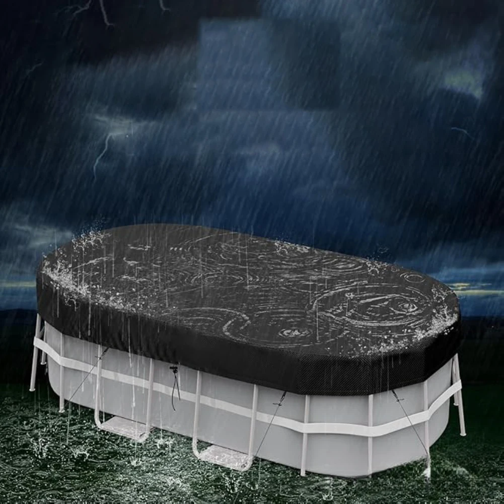 Solar Oval Pool Cover Rectangu - Pool Cover Waterproof ulasan dan harga