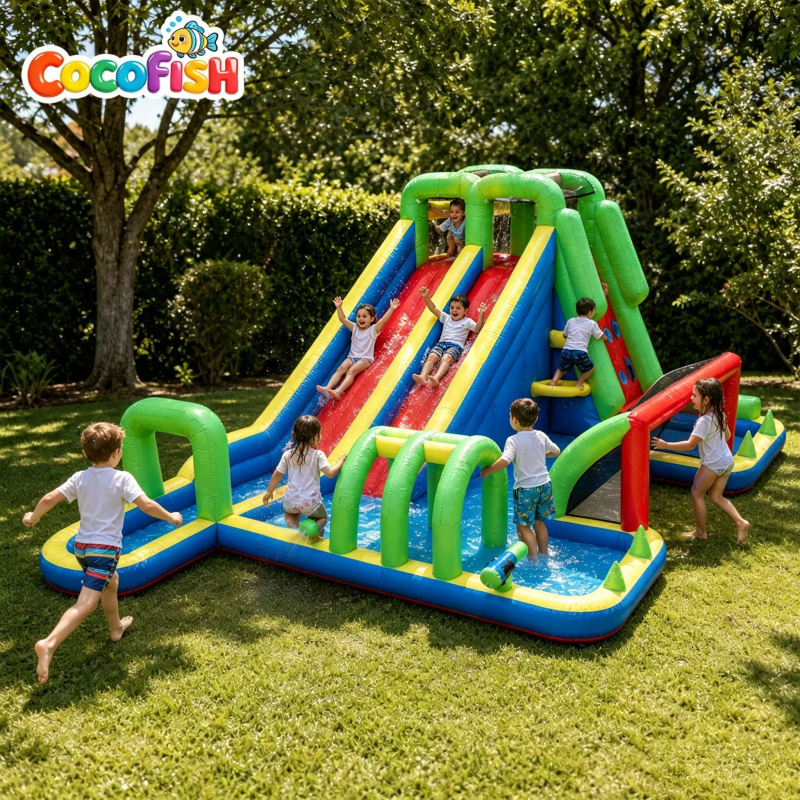 Cocofish Large Inflatable Wate - Water Slide Inflatable ulasan dan harga