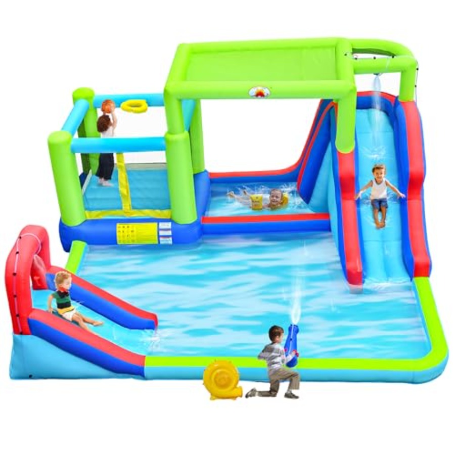 Inflatable Water Slide Water P - Pool Skimmer Net ulasan dan harga