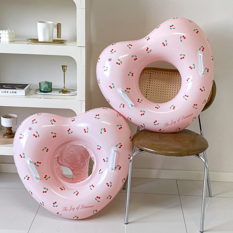 1Pcs Cherry Swim Ring Inflatab - Pool Float Ring Inflatable ulasan dan harga