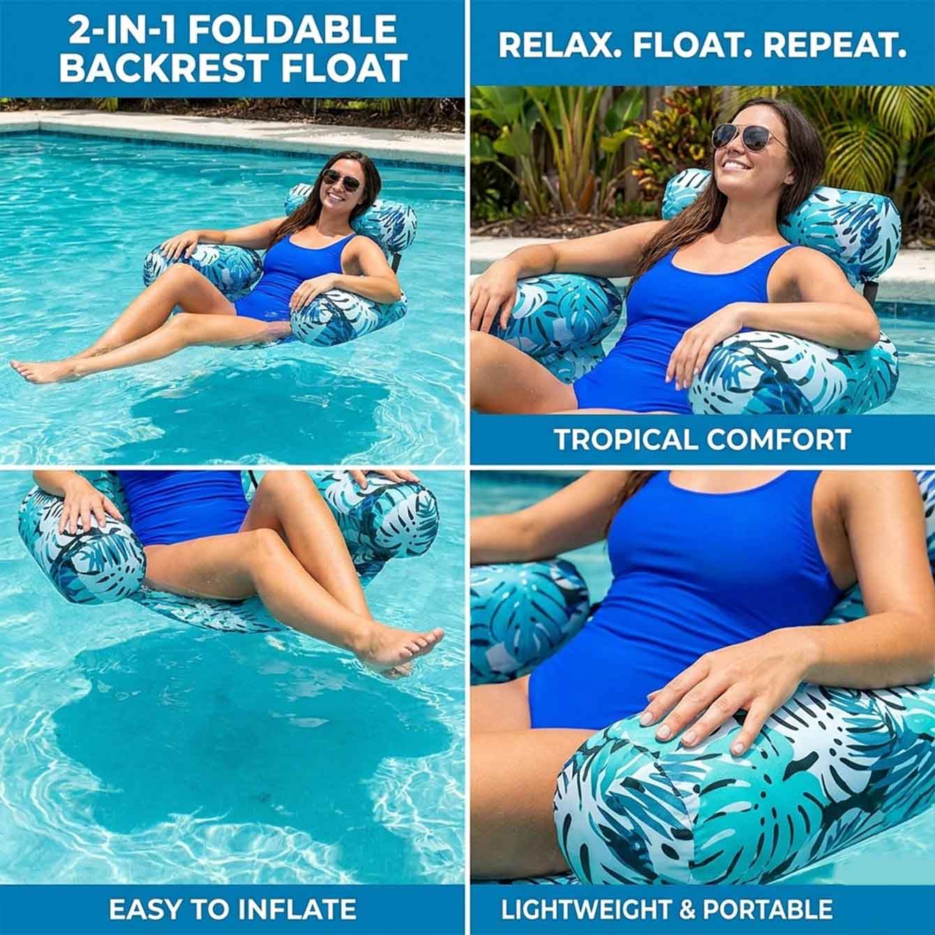 1PC Pool Floats Inflatable Flo - Pool Lounger Inflatable ulasan dan harga
