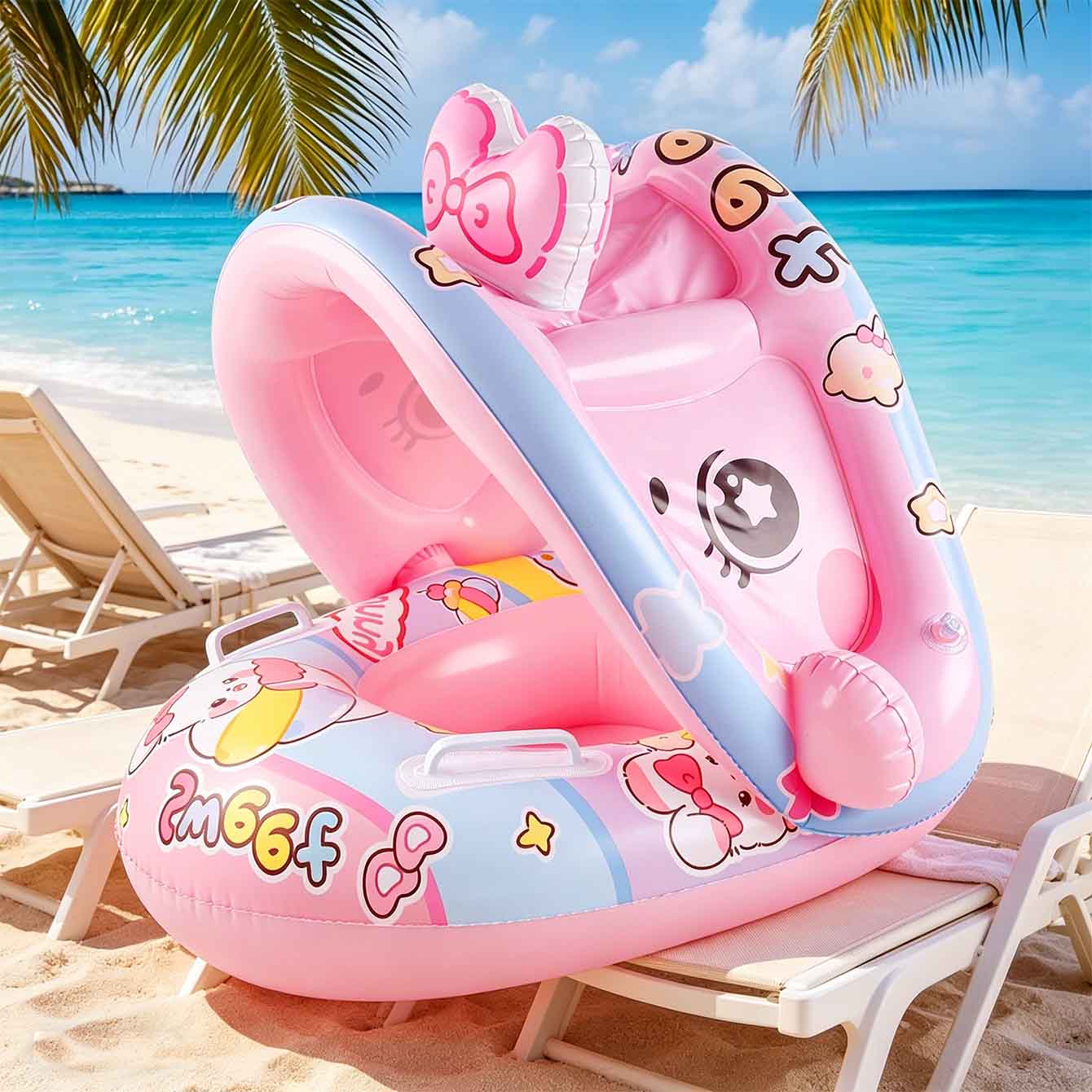 1PC Inflatable Pool Float Seat - Pool Float Ring Inflatable ulasan dan harga