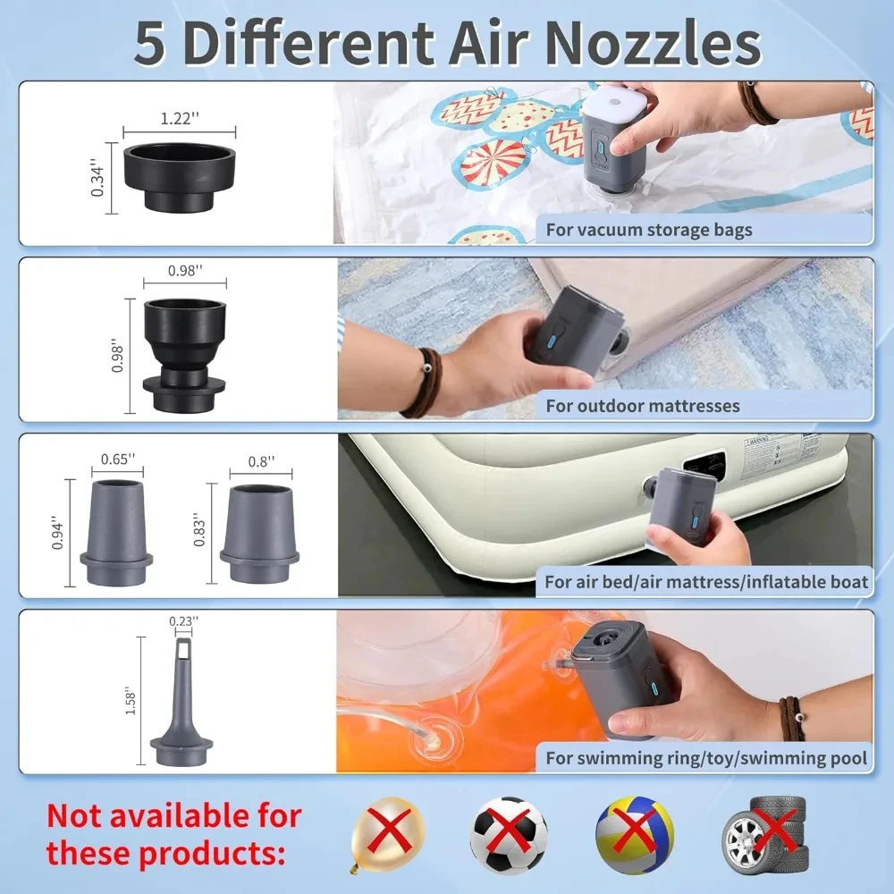Mini Portable Air Pump with 13 - Pool Lounger Inflatable ulasan dan harga
