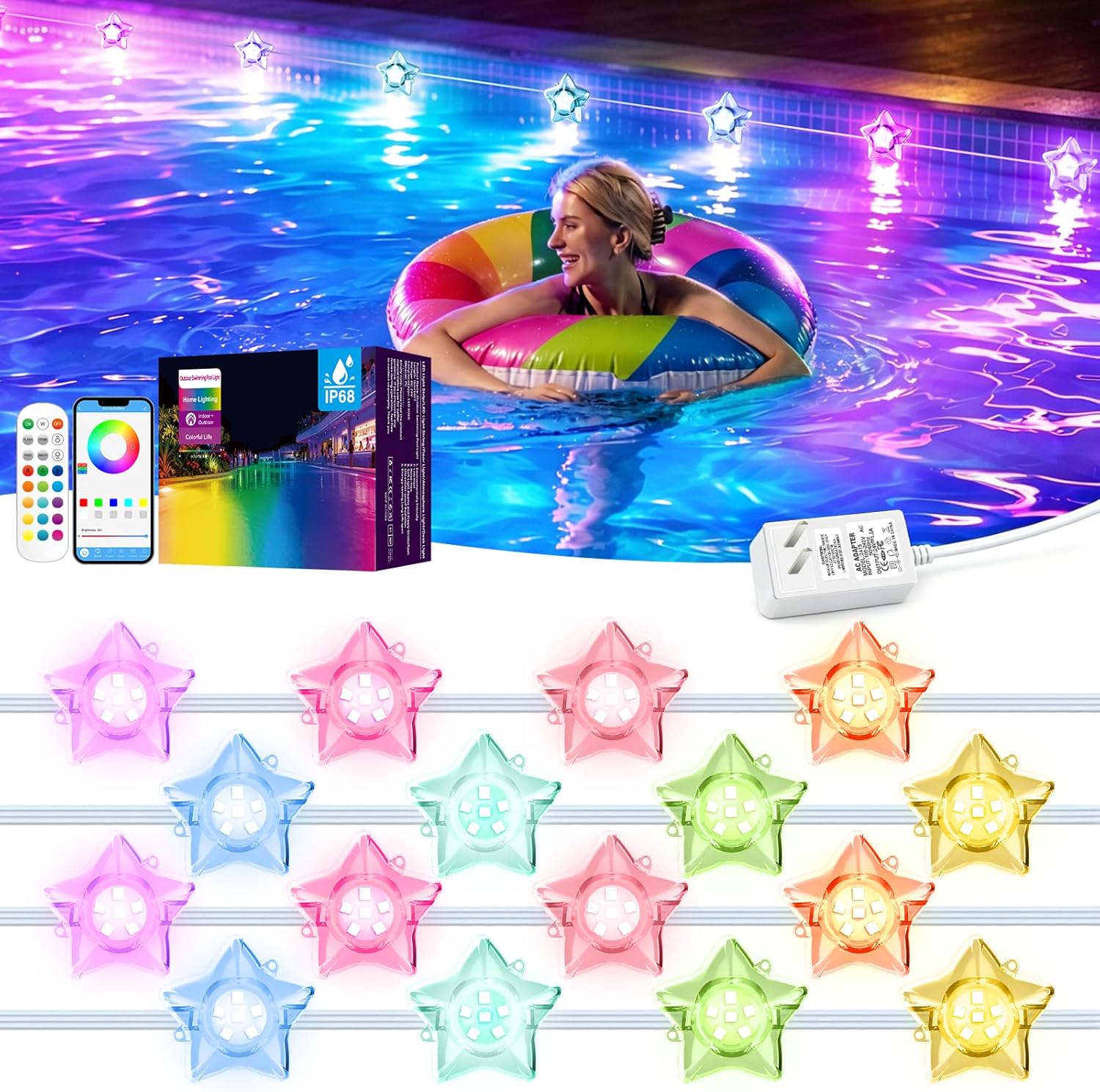 Solar Pool Lights All Season M - Pool Light Solar Rechargeable ulasan dan harga