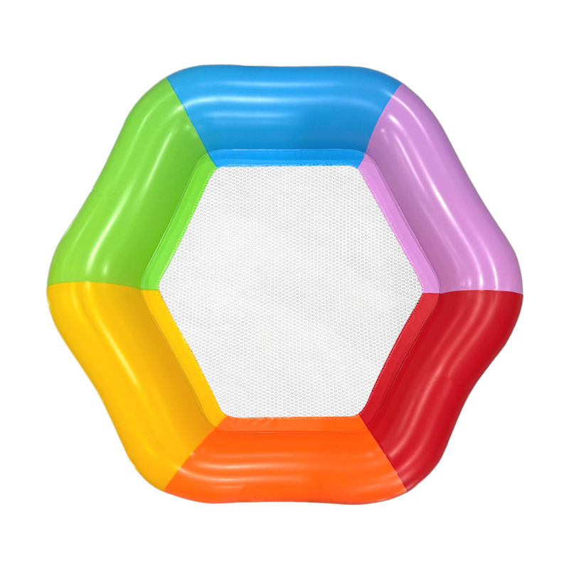 New Hexagon Colorful Inflatabl - Pool Lounger Inflatable ulasan dan harga