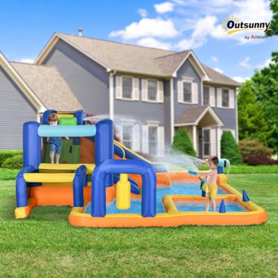 inflatable water slide 7-in-1  - Water Slide Inflatable ulasan dan harga
