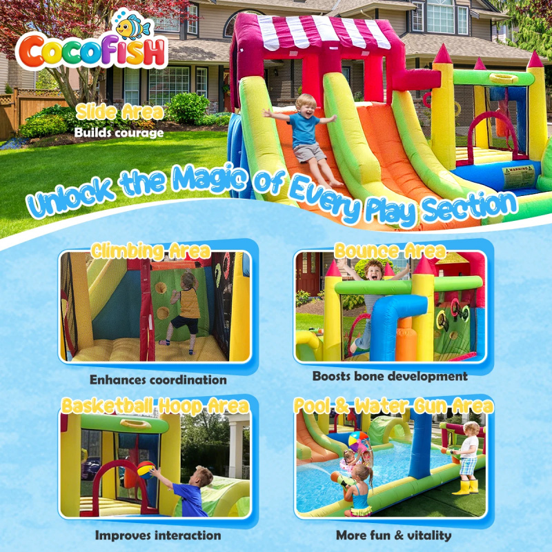 Cocofish Cocofish Backyard Sum - Water Slide Inflatable ulasan dan harga
