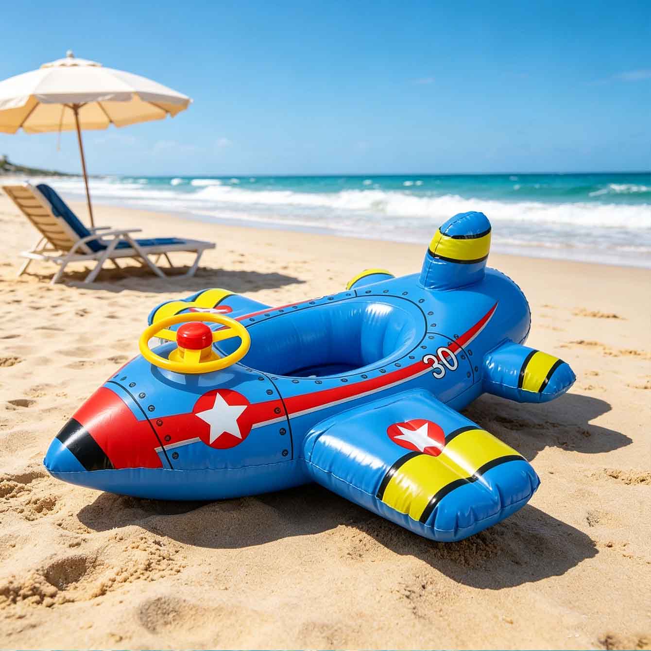 1PC Airplane Swimming Float In - Pool Float Ring Inflatable ulasan dan harga