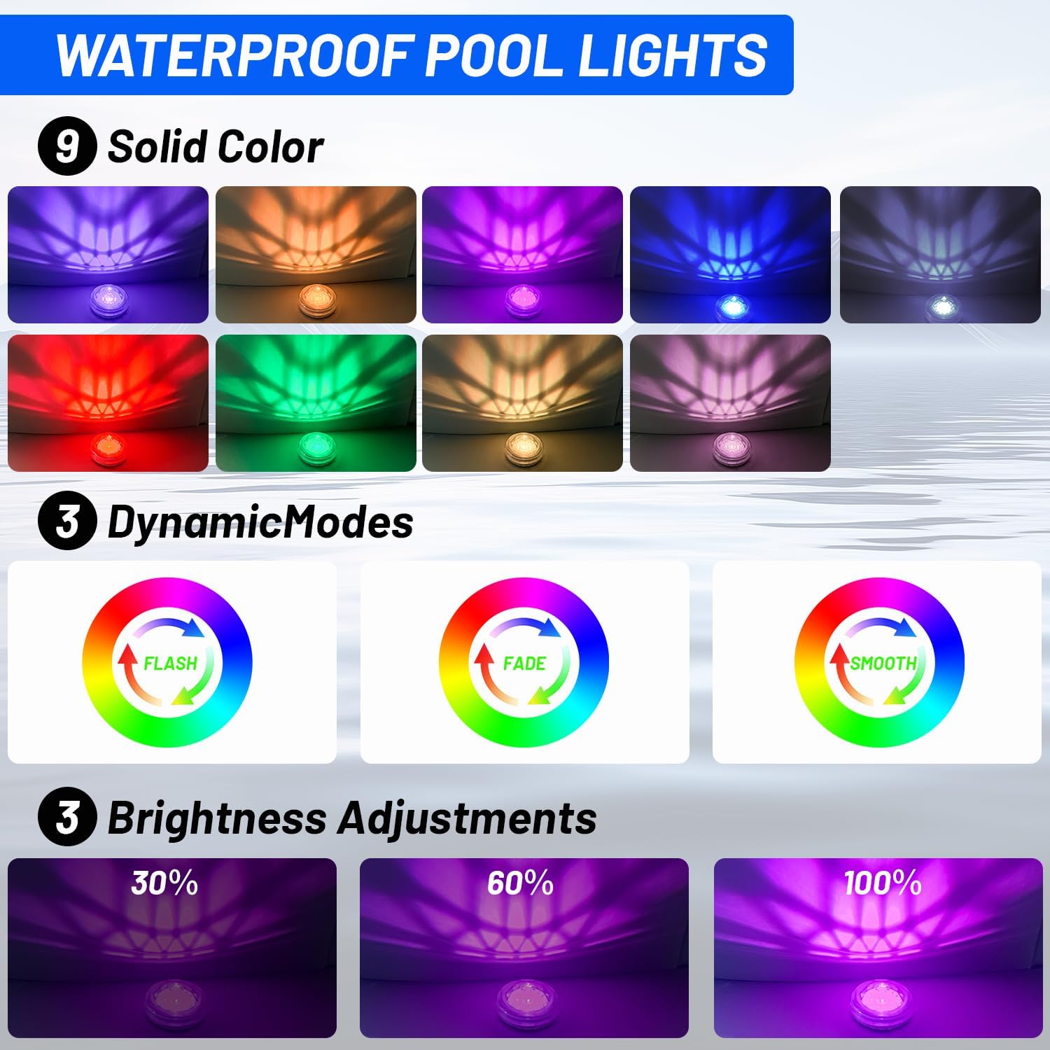 Pool Lights,Solar Rechargeable - Pool Light Solar Rechargeable ulasan dan harga