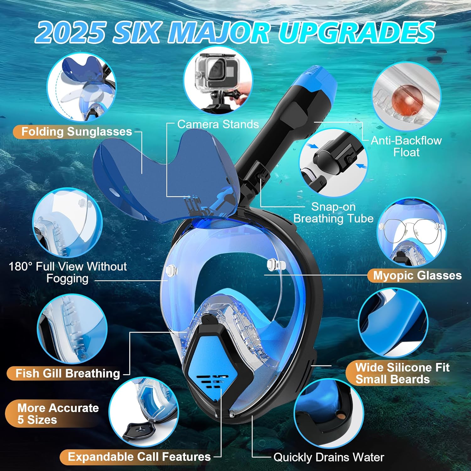 Devilfish Full Face Snorkel Ma - Snorkel Mask Full Face ulasan dan harga