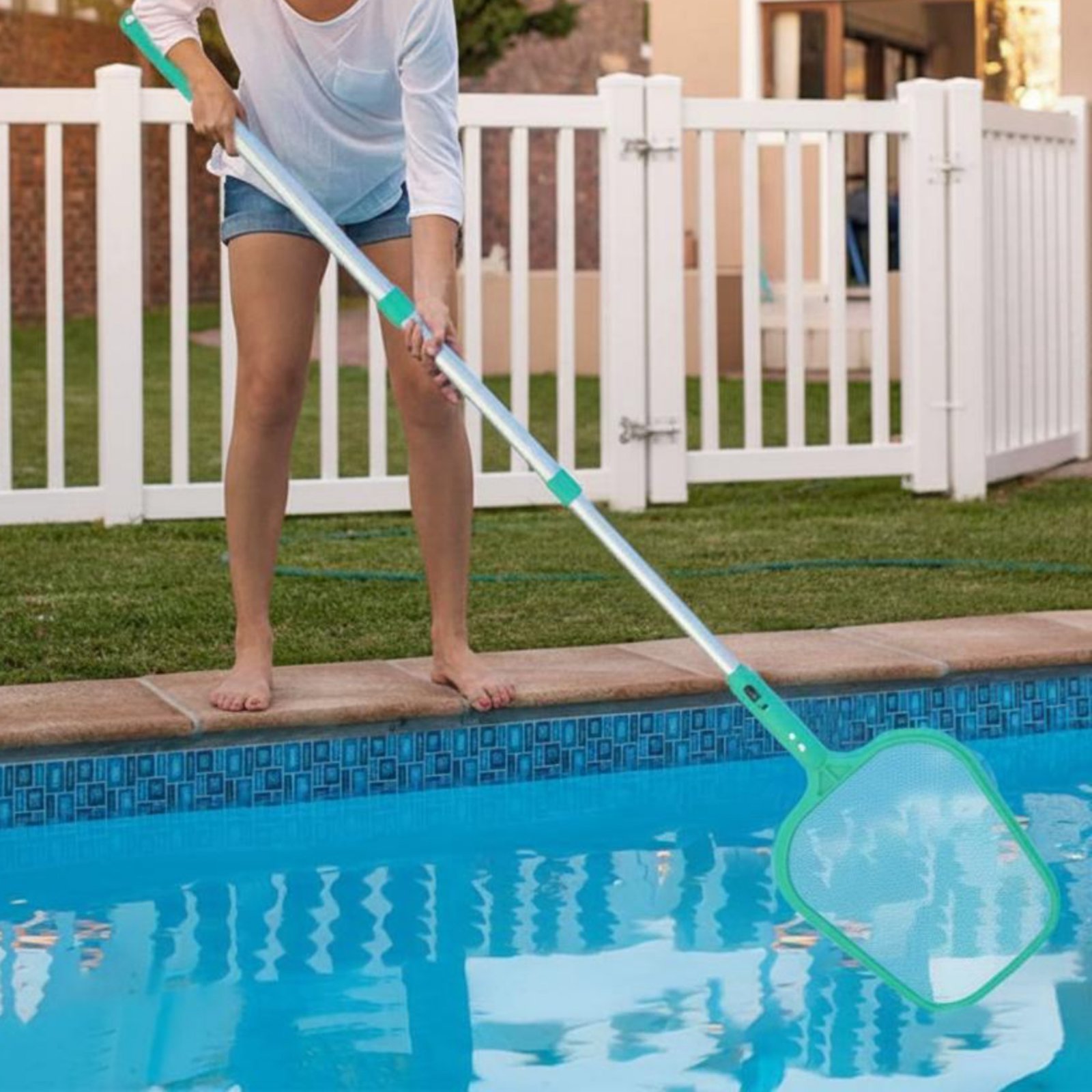 Pool Foliage Net with Pole Adj - Pool Skimmer Net ulasan dan harga