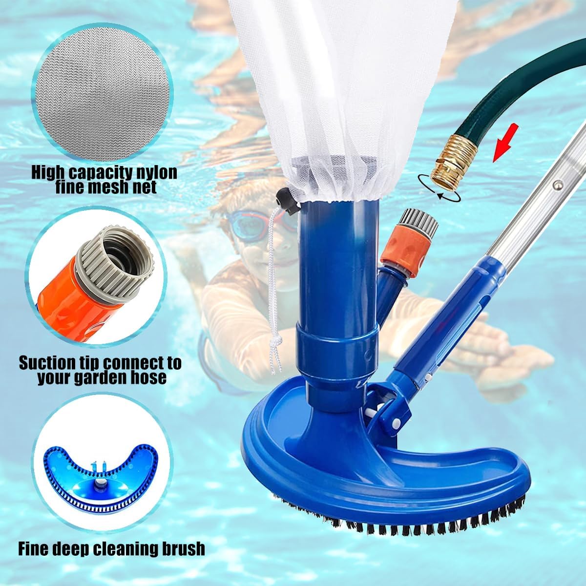 60 inch Pool Vacuum Cleaner Ha - Pool Vacuum Manual ulasan dan harga